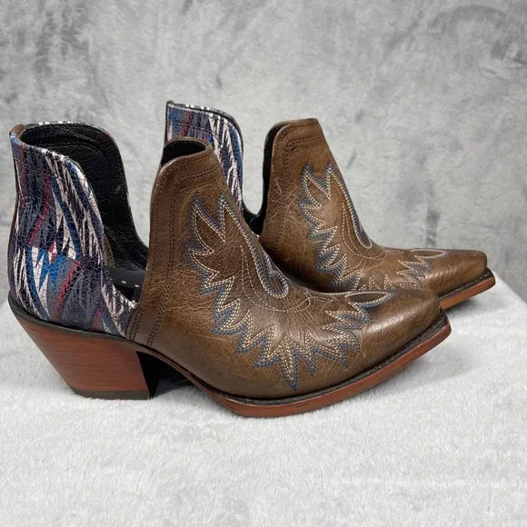 Ariat Women Sz 7B‎ Chimayo Dixon Western Boot Tan/New Mexico Navy Print - Picture 10 of 11